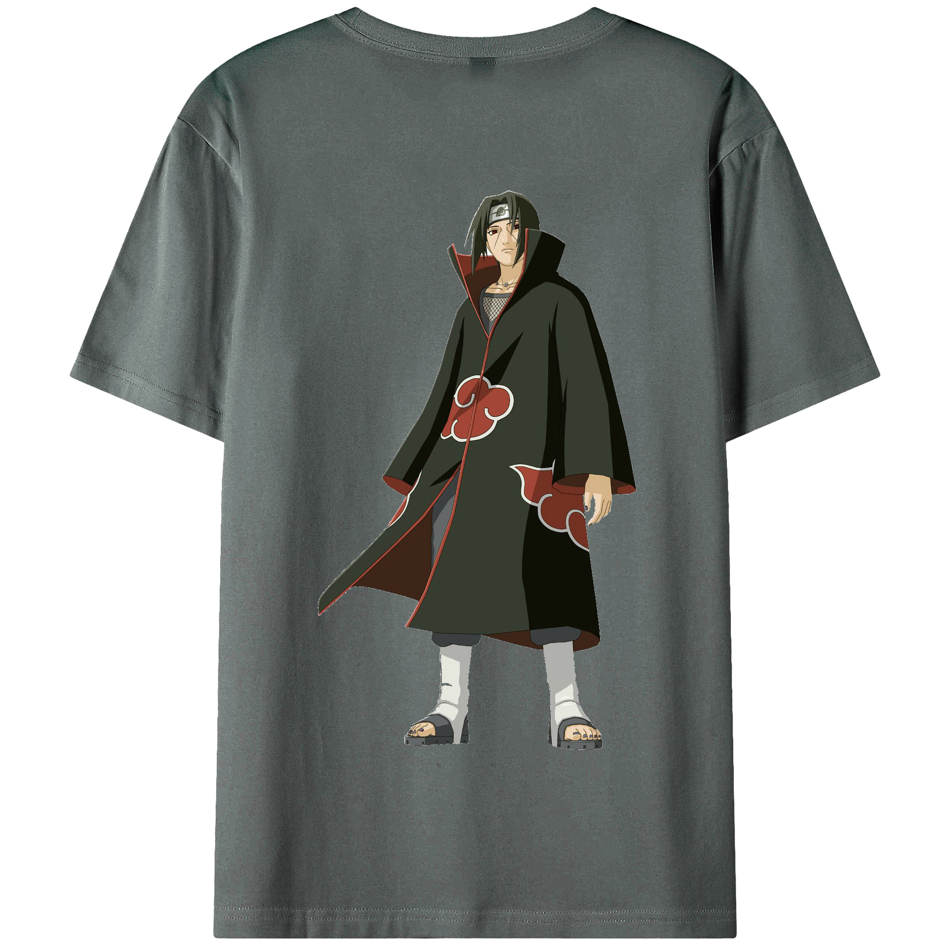 （画像用） NARUTO -ナルト- うちは イタチ Uchiha Itachi 綿100％半袖Tシャツ（背面プリント）